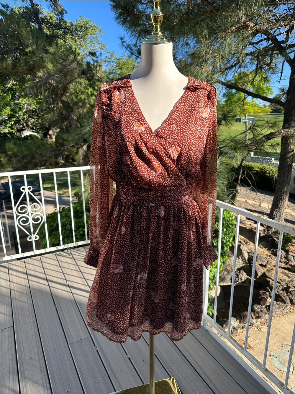 Baltic Born Rust Floral Dress